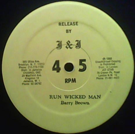 Barry Brown : Far East / Run Wicked Man (12")