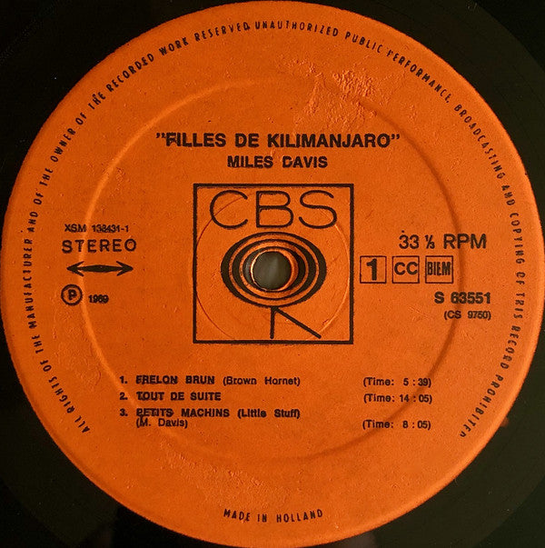 Miles Davis ~ Filles De Kilimanjaro (Vinyl) - Djungel & Jazz