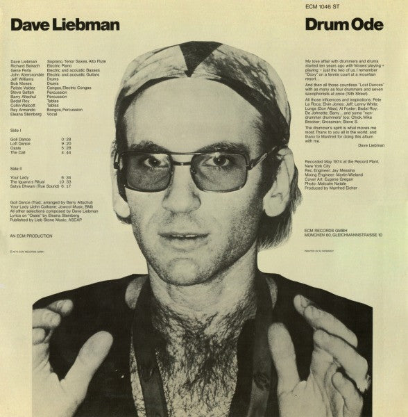 David Liebman : Drum Ode (LP, Album)