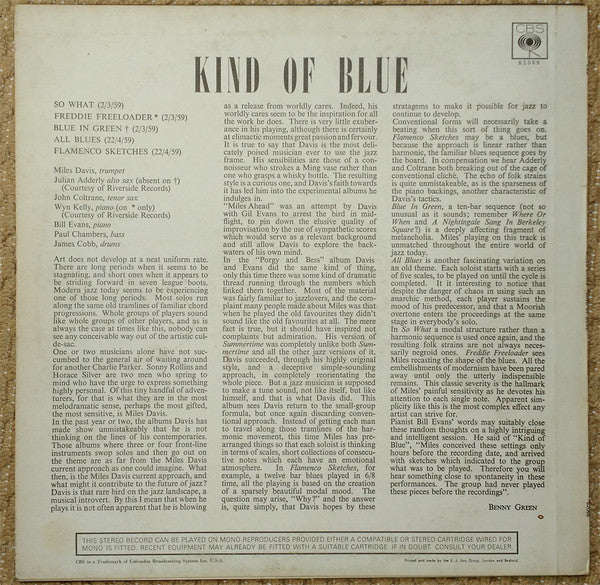 Miles Davis ~ Kind Of Blue (Vinyl) - Djungel & Jazz