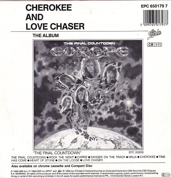 Europe (2) : Cherokee (7", Single)