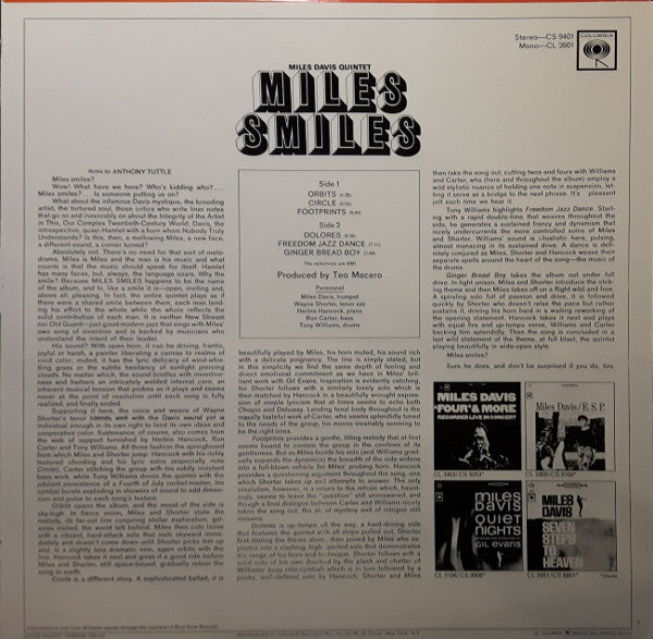 Miles Davis Quintet* : Miles Smiles (LP, Album, RE)