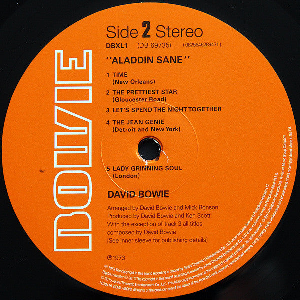 David Bowie ~ Aladdin Sane (Vinyl) - Djungel & Jazz
