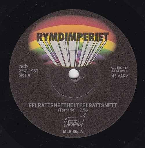 Rymdimperiet ~ Felrättsnettheltfelrättsnett (Vinyl) - Djungel & Jazz
