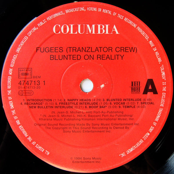Fugees : Blunted On Reality (LP, Album)