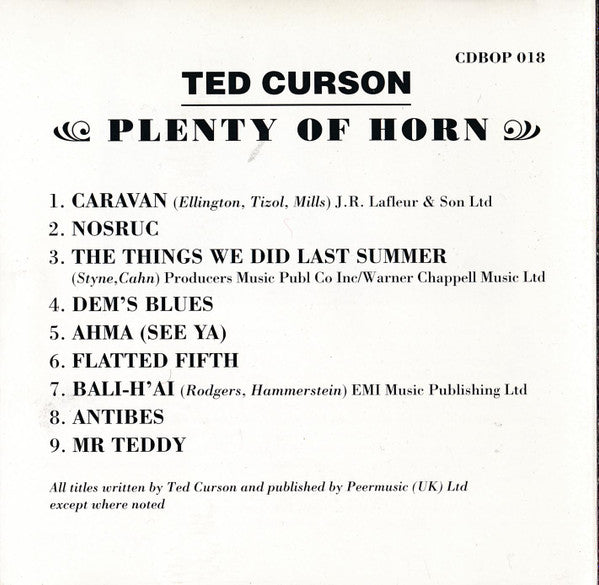 Ted Curson ~ Plenty Of Horn (Vinyl) - Djungel & Jazz