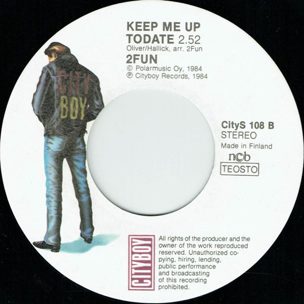 2Fun : Never Give Up / Keep Me Up To Date (7", Single)