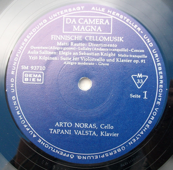 Arto Noras, Tapani Valsta ~ Finnische Cellomusik (Vinyl) - Djungel & Jazz