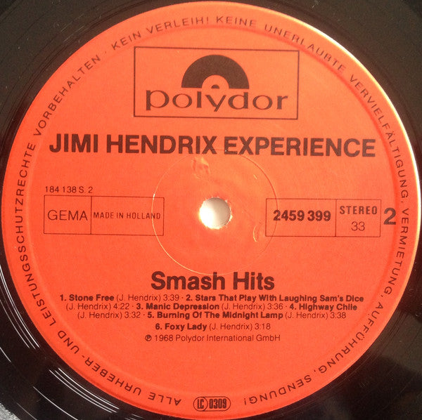 Jimi Hendrix Experience ~ Smash Hits (Vinyl) - Djungel & Jazz