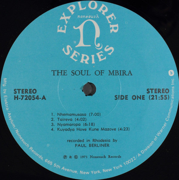 Shona ~ The Soul Of Mbira: Traditions Of The Shona People Of Rhodesia (Vinyl) - Djungel & Jazz