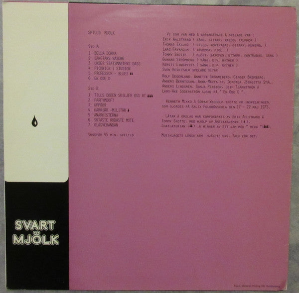 Spilld Mjölk : Spilld Mjölk (LP, Mono)