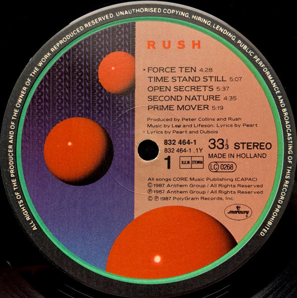 Rush ~ Hold Your Fire (Vinyl) - Djungel & Jazz