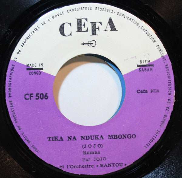 Nino Dieudonne Malapet Et L' Les Bantous De La Capitale, Jojo Et L' Les Bantous De La Capitale ~ Cielito / Tika Na Nduka Mbongo (Vinyl) - Djungel & Jazz