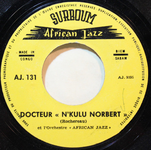 Tabu Ley Rochereau Et Grand Kalle And African Jazz ~ Docteur « N'Kulu Norbert » / Nabongisa Kala (Vinyl) - Djungel & Jazz