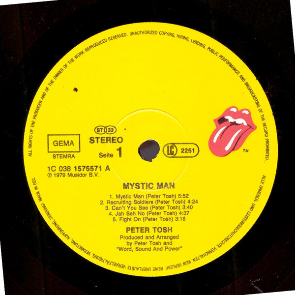 Peter Tosh ~ Mystic Man (Vinyl) - Djungel & Jazz