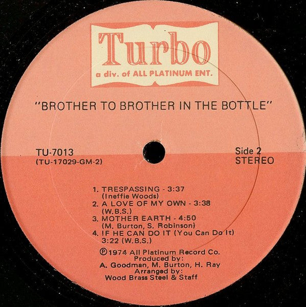 Brother To Brother ~ In The Bottle (Vinyl) - Djungel & Jazz