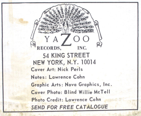 Blind Willie McTell ~ The Early Years (1927-1933) (Vinyl) - Djungel & Jazz