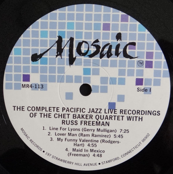 Chet Baker Quartet With Russ Freeman ~ The Complete Pacific Jazz Live Recordings Of The Chet Baker Quartet With Russ Freeman (Vinyl) - Djungel & Jazz