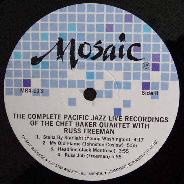 Chet Baker Quartet With Russ Freeman ~ The Complete Pacific Jazz Live Recordings Of The Chet Baker Quartet With Russ Freeman (Vinyl) - Djungel & Jazz