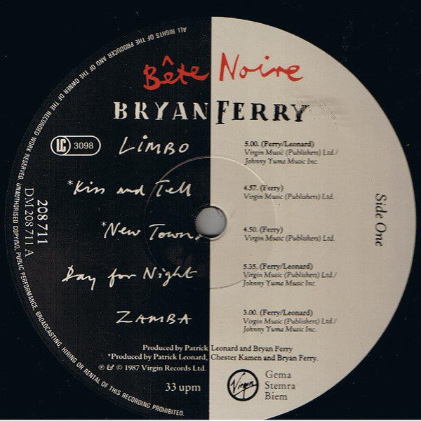 Bryan Ferry ~ Bête Noire (Vinyl) - Djungel & Jazz