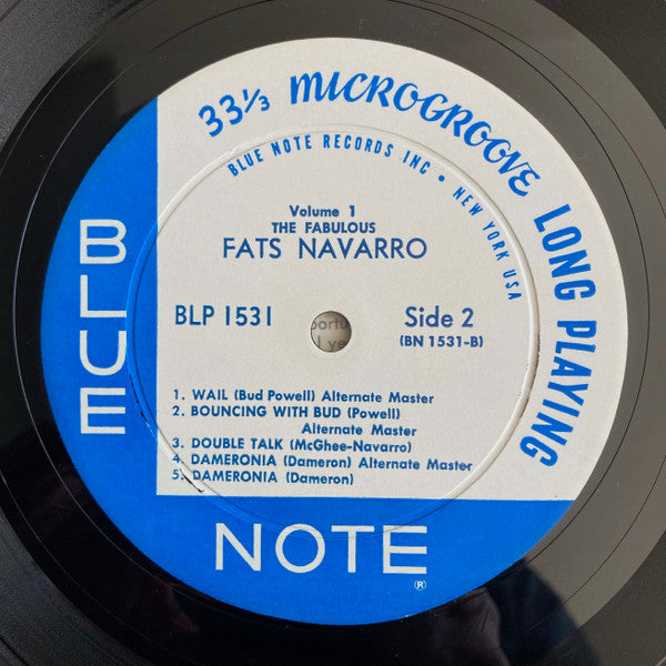Fats Navarro ~ The Fabulous Fats Navarro Volume 1 (Vinyl) - Djungel & Jazz