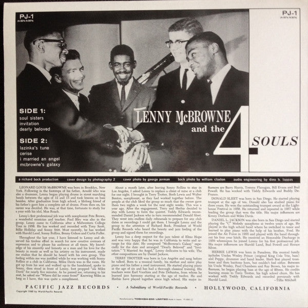 Lenny McBrowne, The 4 Souls ~ Lenny McBrowne And The 4 Souls (Vinyl) - Djungel & Jazz