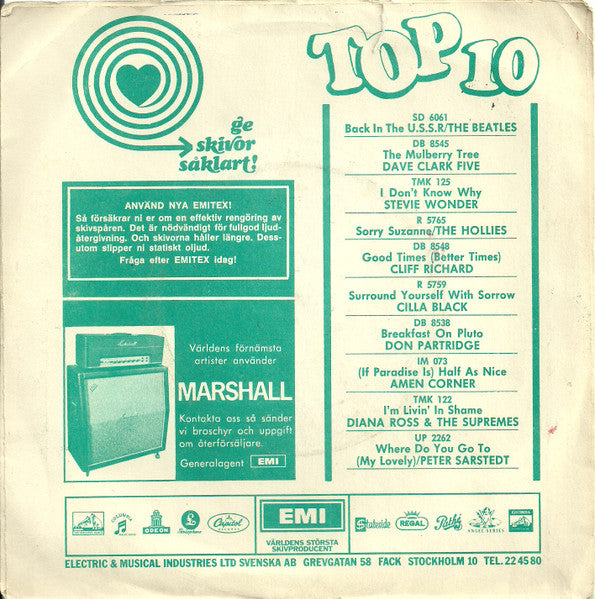 The Hollies ~ Sorry Suzanne (Vinyl) - Djungel & Jazz