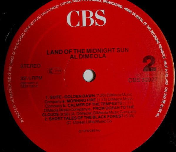 Al Di Meola ~ Land Of The Midnight Sun (Vinyl) - Djungel & Jazz