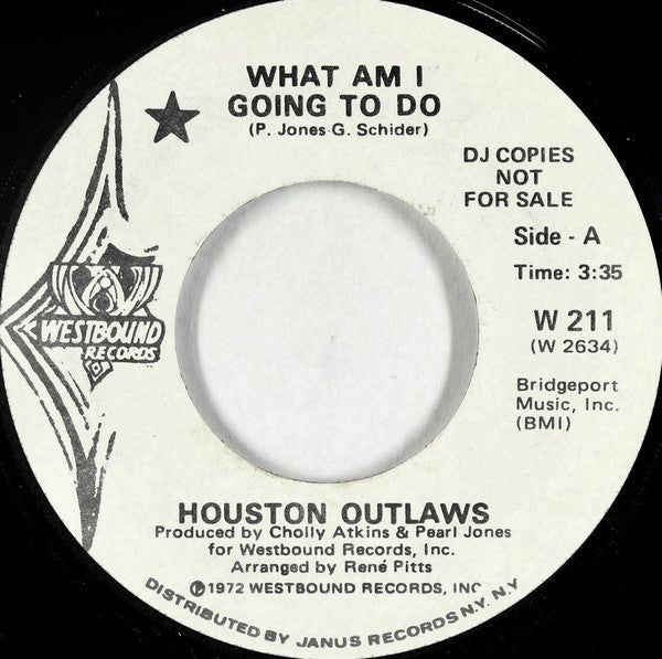 Houston Outlaws ~ What Am I Going To Do (Vinyl) - Djungel & Jazz