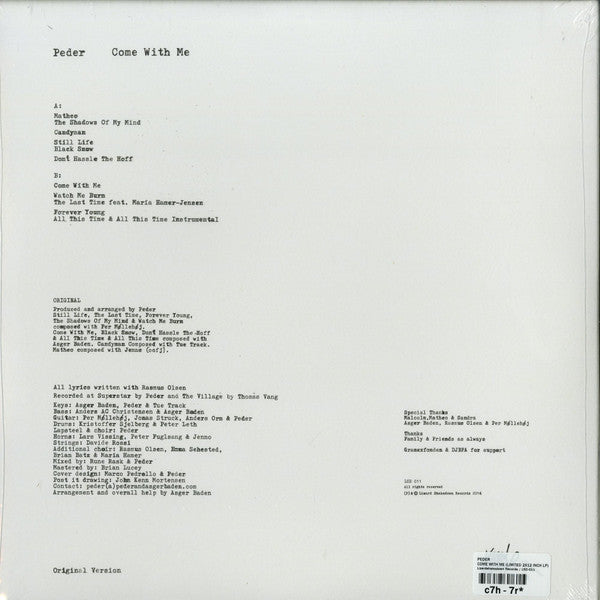 Peder ~ Come With Me (Vinyl) - Djungel & Jazz