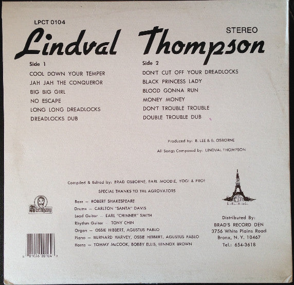 Linval Thompson : Cool Down (LP, Album, RE)