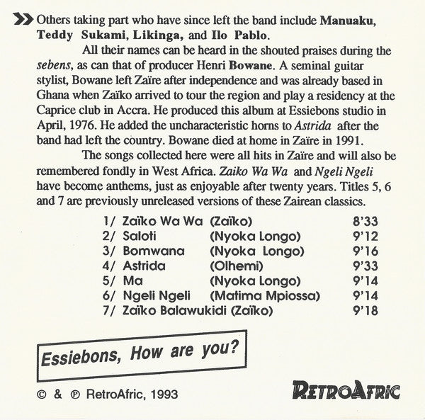 Orchèstre Zaïko Langa-Langa ~ Zaïre-Ghana (Vinyl) - Djungel & Jazz