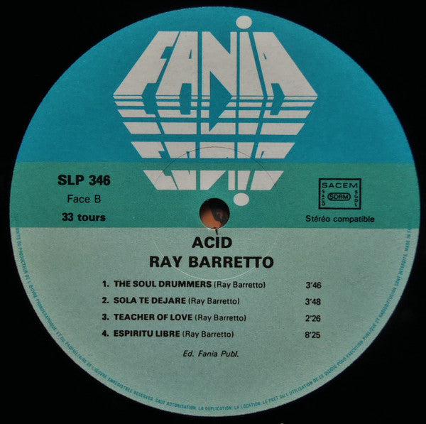 Ray Barretto : Acid (LP, Album, RE)