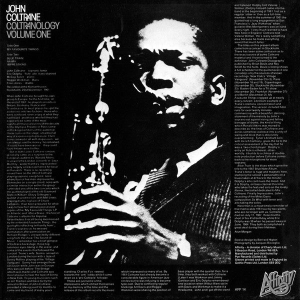 John Coltrane ~ Coltranology Volume One (Vinyl) - Djungel & Jazz