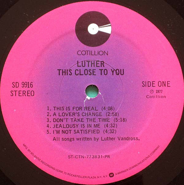 Luther ~ This Close To You (Vinyl) - Djungel & Jazz