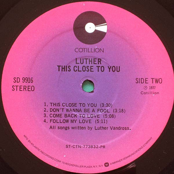 Luther ~ This Close To You (Vinyl) - Djungel & Jazz