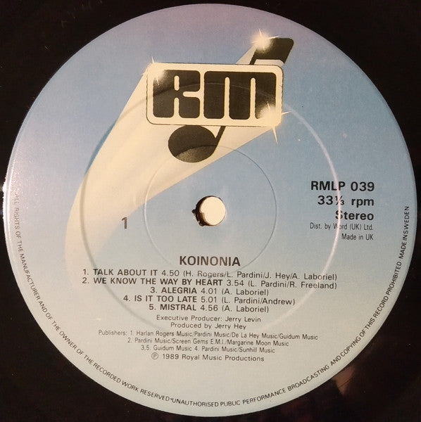 Koinonia ~ Koinonia (Vinyl) - Djungel & Jazz