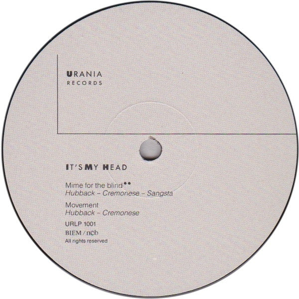 It's My Head ~ It's My Head (Vinyl) - Djungel & Jazz
