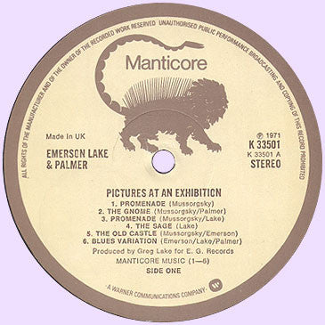 Emerson, Lake & Palmer ~ Pictures At An Exhibition (Vinyl) - Djungel & Jazz