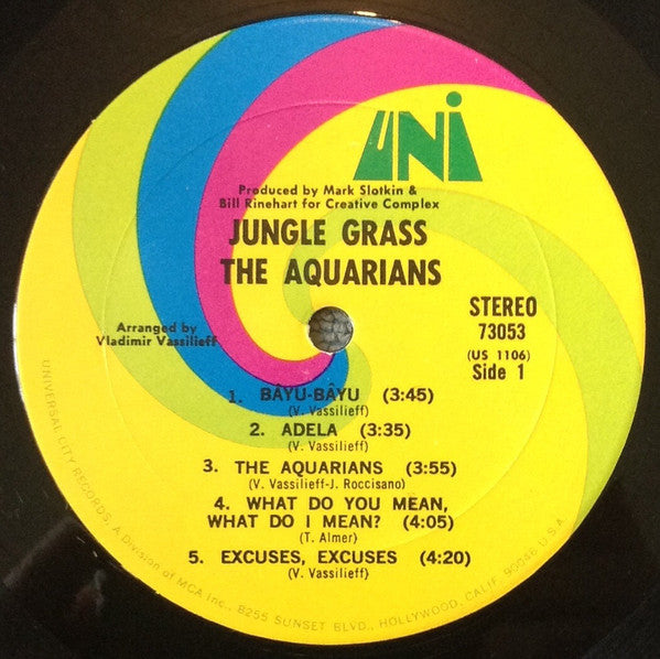 The Aquarians : Jungle Grass (LP, Album, Mon)