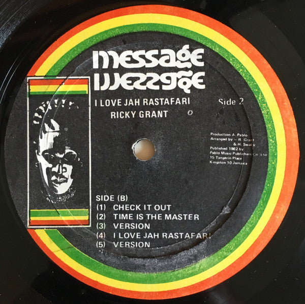 Ricky Grant : I Love Jah Rastafari (LP, Album, RE)