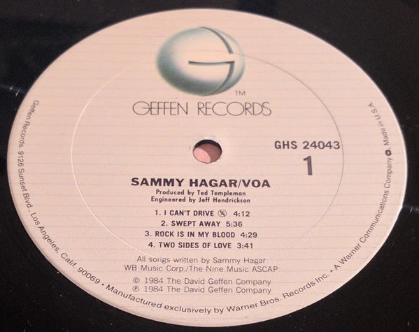 Sammy Hagar : VOA (LP, Album)
