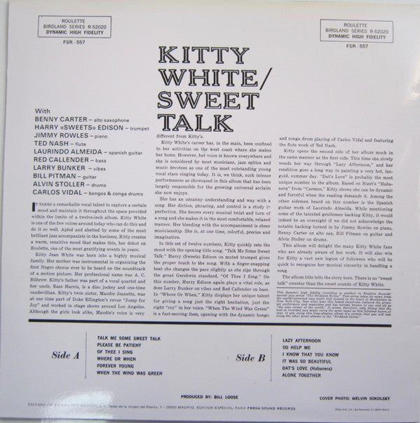 Kitty White ~ Sweet Talk (Vinyl) - Djungel & Jazz