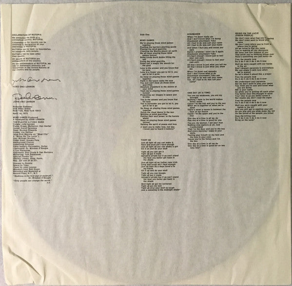 John Lennon ~ Mind Games (Vinyl) - Djungel & Jazz