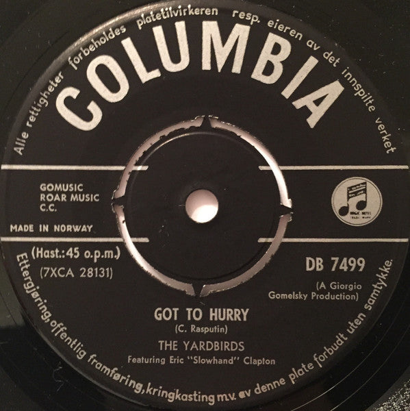 The Yardbirds ~ For Your Love / Got To Hurry (Vinyl) - Djungel & Jazz