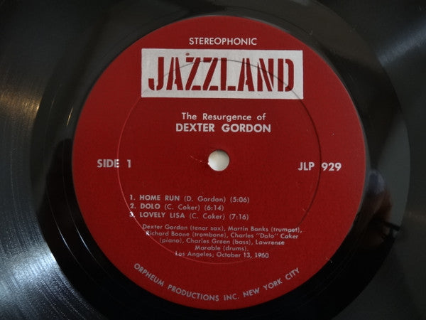 Dexter Gordon ~ The Resurgence Of Dexter Gordon (Vinyl) - Djungel & Jazz