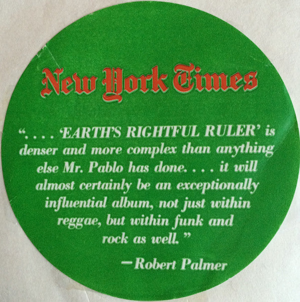 Augustus Pablo : Earth's Rightful Ruler (LP, Album)