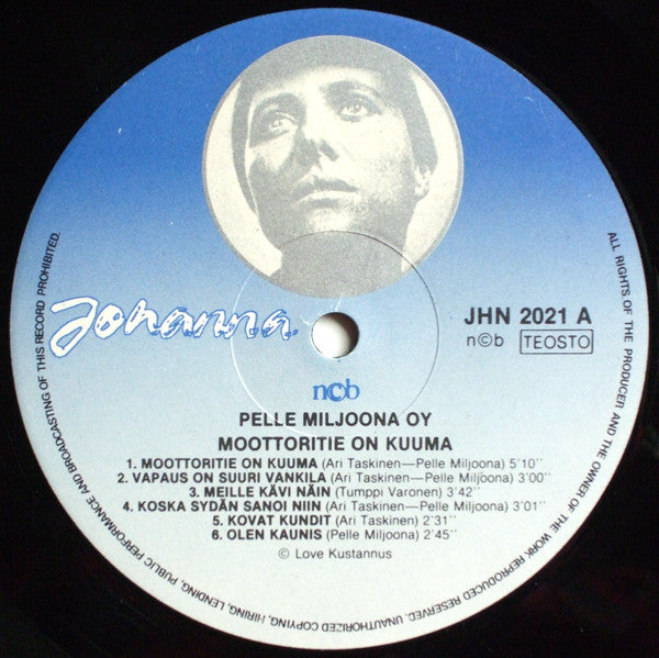 Pelle Miljoona Oy : Moottoritie On Kuuma (LP, Album, Jea)