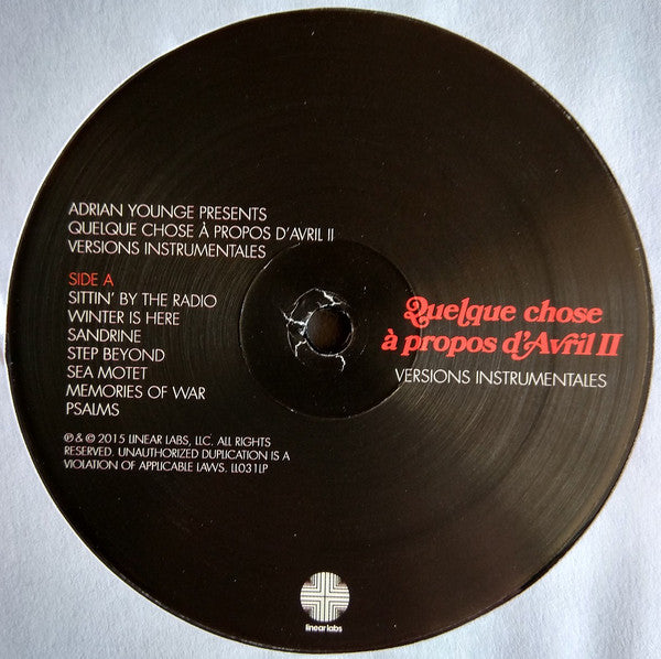 Adrian Younge ~ Quelque Chose À Propos D'Avril II (Versions Instrumentales) (Vinyl) - Djungel & Jazz