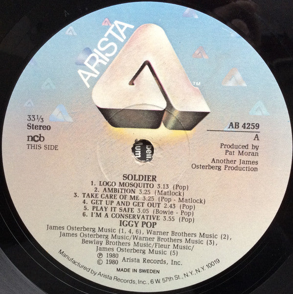 Iggy Pop : Soldier (LP, Album)